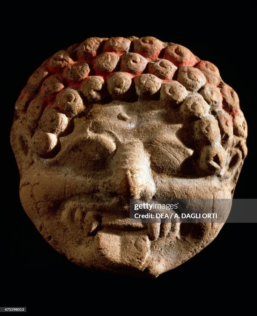 Apothican Mask Apotropaic mask, terracotta. Greek civilisation, 5th century BC ...