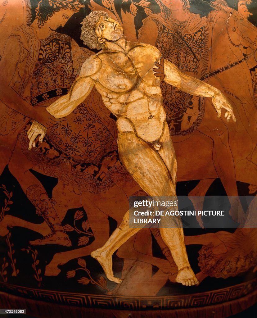 Attic krater depicting death of Talos