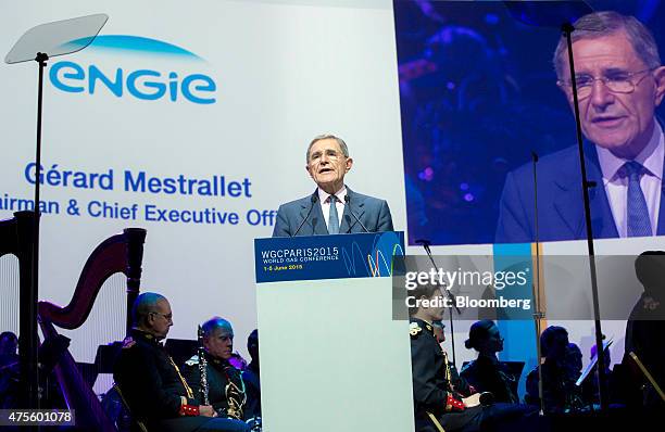 Gerard Mestrallet, chief executive officer of Engie, formerly known as GDF Suez SA, speaks during the opening ceremony of the World Gas Conference,...