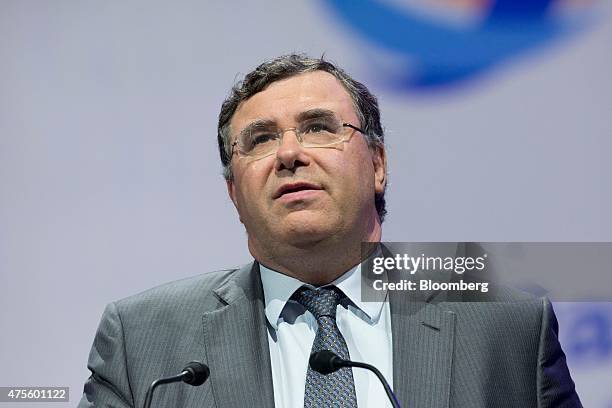 Patrick Pouyanne, chief executive officer of Total SA, pauses during the opening ceremony of the World Gas Conference, in Paris, France, on Tuesday,...