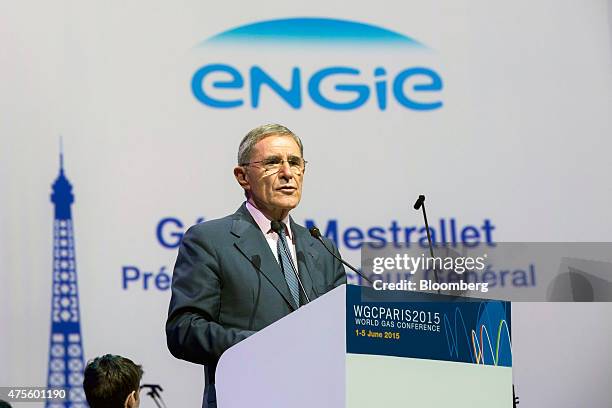 Gerard Mestrallet, chief executive officer of Engie, formerly known as GDF Suez SA, speaks during the opening ceremony of the World Gas Conference,...