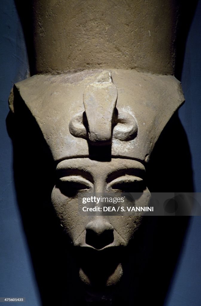 Limestone statue depicting Amenhotep IV...