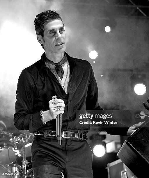 Musician Perry Farrell of Jane's Addiction performs at the after party for the premiere of Warner Bros. Pictures' "Entourage" on June 1, 2015 in Los...