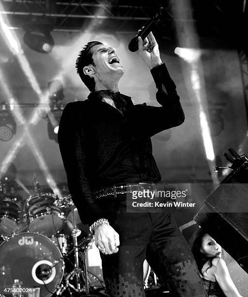 Musician Perry Farrell of Jane's Addiction performs at the after party for the premiere of Warner Bros. Pictures' "Entourage" on June 1, 2015 in Los...