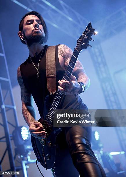 Musician Dave Navarro of Jane's Addiction performs at the after party for the premiere of Warner Bros. Pictures' "Entourage" on June 1, 2015 in Los...