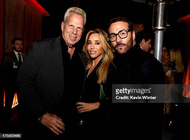Producer Steve Tisch and actor Jeremy Piven at the after party for the premiere of Warner Bros. Pictures' "Entourage" on June 1, 2015 in Los Angeles,...