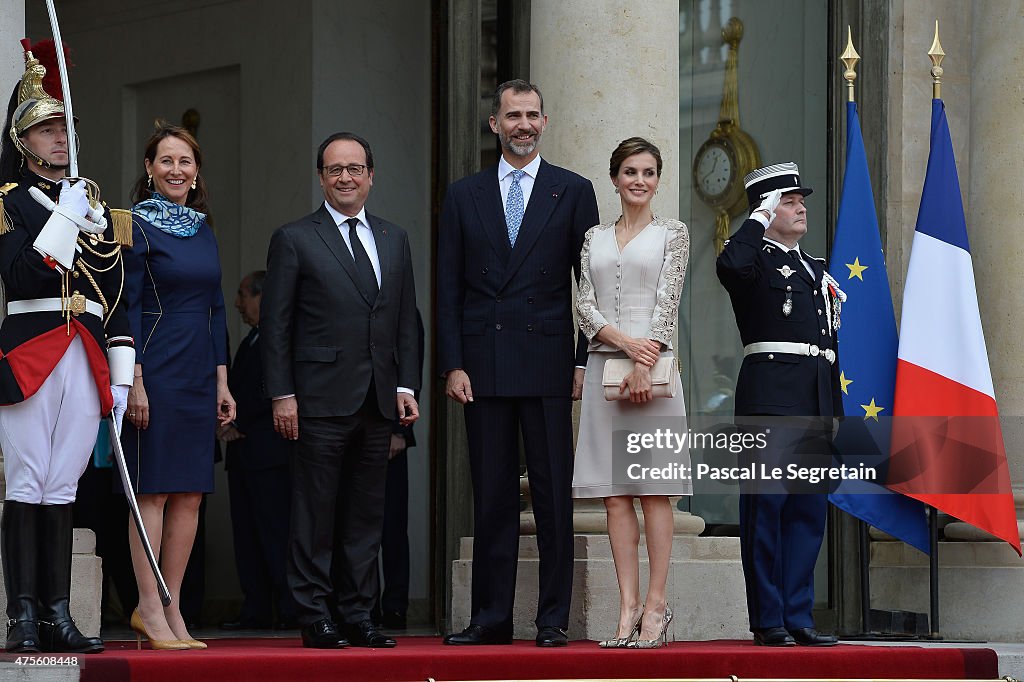 King Felipe Of Spain and Queen Letizia Of Spain On Official Visit In France : Day 1