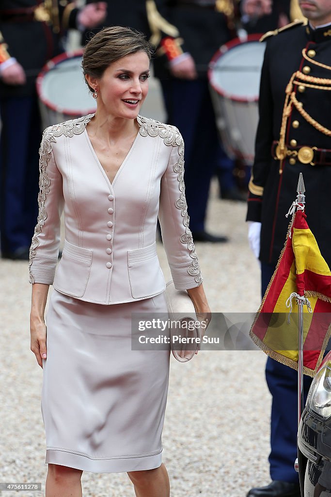 King Felipe Of Spain and Queen Letizia Of Spain On Official Visit In France : Day 1