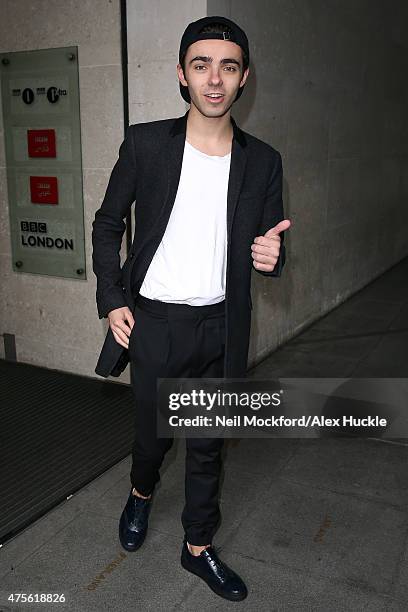 Nathan Sykes seen at BBC Radio One on June 2, 2015 in London, England.