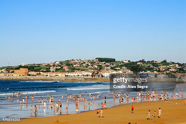 off to the beach - gijon stock pictures, royalty-free photos & images