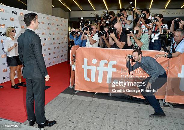 Writer/Director/Actor Joseph Gordon-Levitt arrives at the "Don Jon" Premiere during the 2013 Toronto International Film Festival at Princess of Wales...