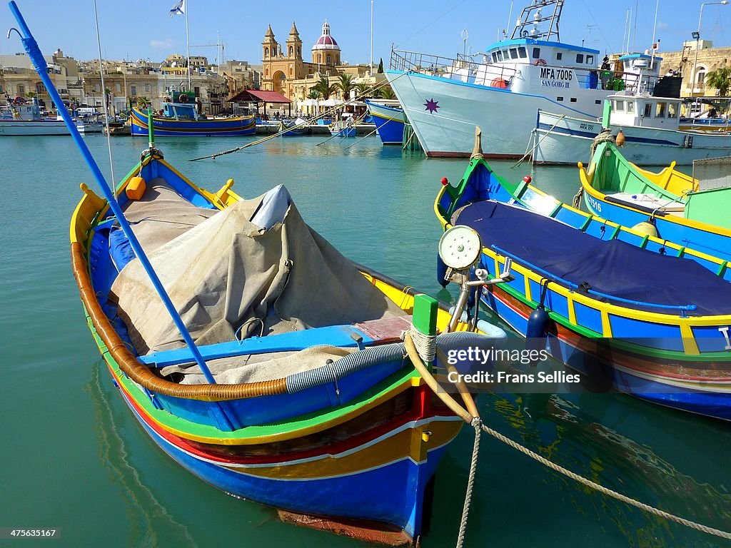 In the harbor of Marsaxlokk, Malta