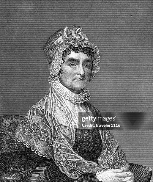 abigail adams - wife of american president john adams - abigail adams stock illustrations