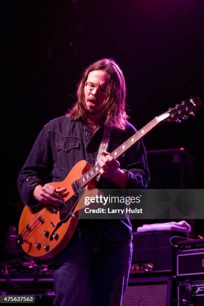 Luther Dickinson performing with 'North Mississippi Allstars' at the Fillmore Auditorium in Denver, Colorado on February 13, 2010.