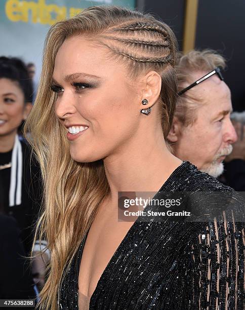Ronda Rousey arrives at the "Entourage" - Los Angeles Premiere at Regency Village Theatre on June 1, 2015 in Westwood, California.