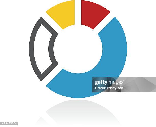 color donut chart icon - donut chart stock illustrations