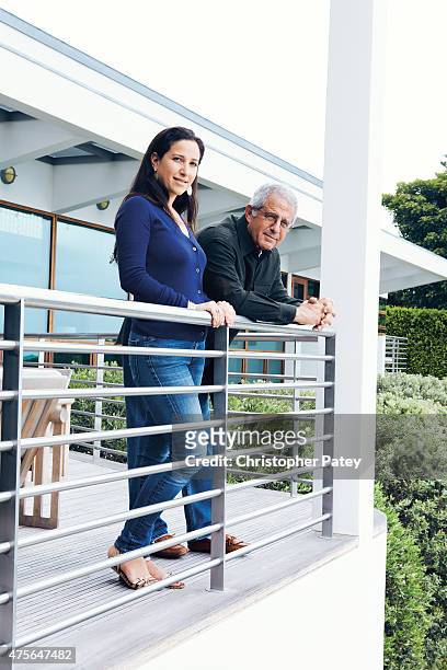 Ron Meyer, Vice Chairman of NBCUniversal, is photographed with his daughter Sarah Meyer for The Hollywood Reporter on May 7, 2013 in Malibu,...