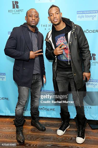 Actors Omar Epps and Marlon Wayans attend Kari Feinstein's Pre-Academy Awards Style Lounge at the Andaz West Hollywood on February 28, 2014 in Los...