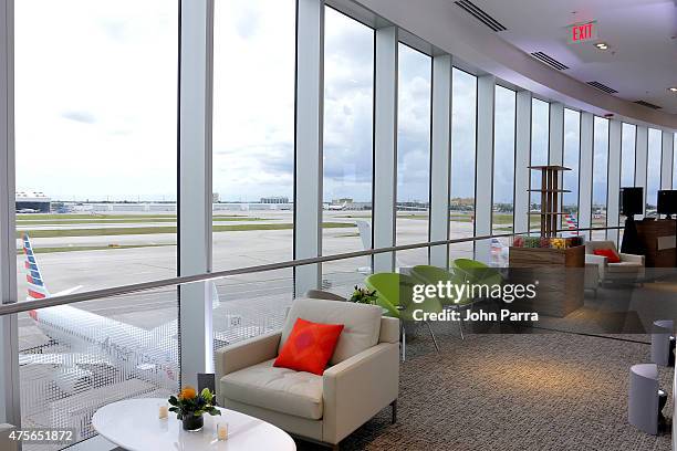 General view of atmosphere of The Opening Of The Centurion Lounge celebrated by American Express at Miami International Airport on June 2, 2015 in...