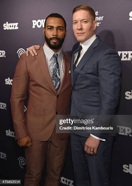 Omari Hardwick and Joseph Sikora attend "Power" Season Two Series Premiere at Best Buy Theater on June 2, 2015 in New York City.