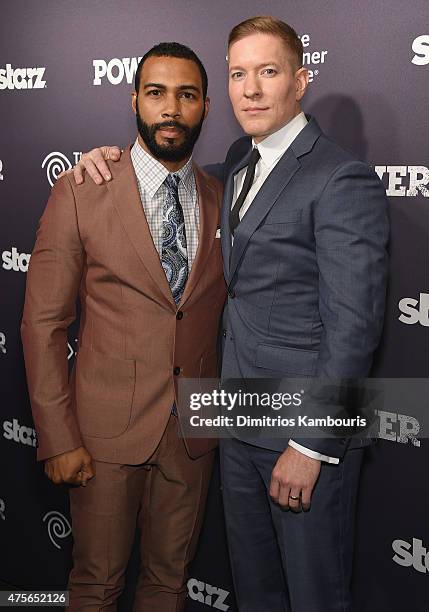 Omari Hardwick and Joseph Sikora attend "Power" Season Two Series Premiere at Best Buy Theater on June 2, 2015 in New York City.