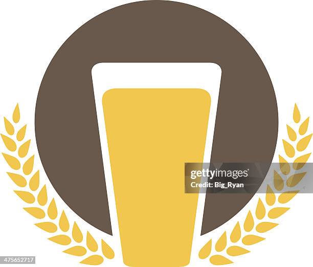 einfache bier-logo - pint stock-grafiken, -clipart, -cartoons und -symbole