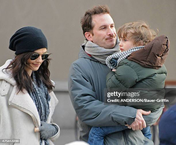 Rachel Weisz and Darren Aronofsky with their son Henry Chance are seen on January 05, 2011 in New York City.