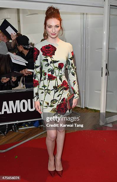 Eleanor Tomlinson attends the Glamour Women of the Year Awards at Berkeley Square Gardens on June 2, 2015 in London, England.