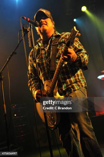 Chris Robertson of Black Stone Cherry performs on stage at KOKO on February 28, 2014 in London, United Kingdom.