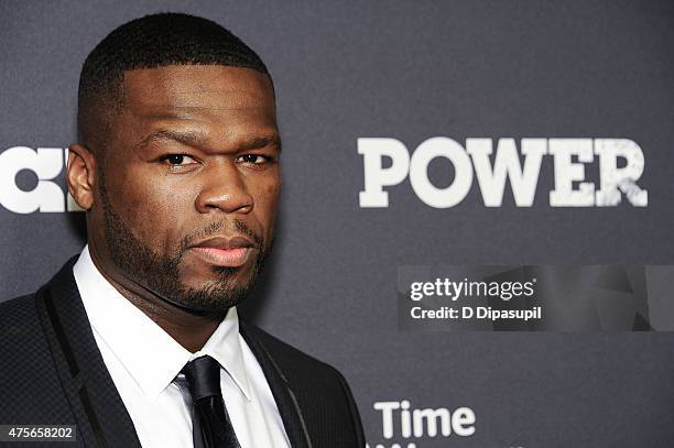 Cent attends the "Power" Season Two Series Premiere at Best Buy Theater on June 2, 2015 in New York City.