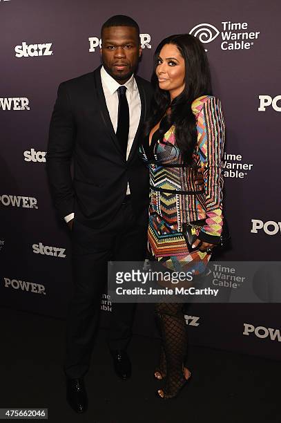 Curtis "50 Cent" Jackson and Nancy Babochian attend the "Power" season two premiere event with a special performance from 50 Cent, G-Unit and other...