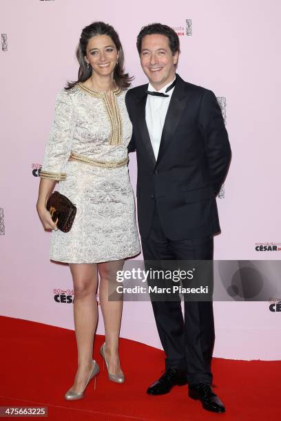 Guillaume Gallienne and his wife Amandine arrive for the 39th Cesar Film Awards 2014 at Theatre du Chatelet on February 28, 2014 in Paris, France.