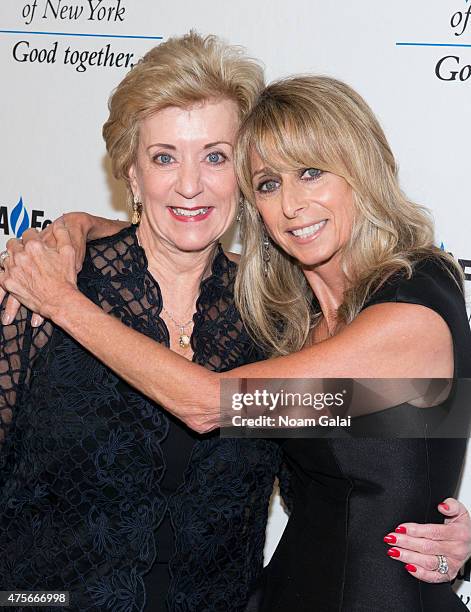 Linda McMahon and Bonnie Hammer attend the UJA-Federation New York's Entertainment Division Signature Gala at 583 Park Avenue on June 2, 2015 in New...