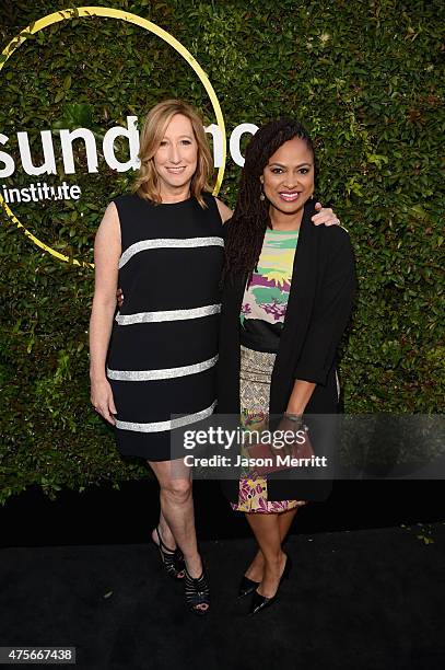 Executive Director of the Sundance Institute Keri Putnam and director Ava DuVernay attend the 2015 Sundance Institute Celebration Benefit at 3LABS on...