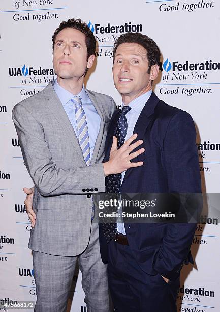 Paulo Costanzo and Mark Feurstein attend The UJA-Federation of New York's Entertainment Division Signature Gala at 583 Park Avenue on June 2, 2015 in...
