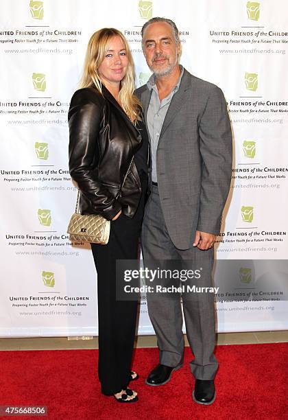 Actor Titus Welliver and Jose Stemkens attend United Friends Of The Children Brass Ring Awards Dinner honoring Roy Price and Ande Rosenblum at The...