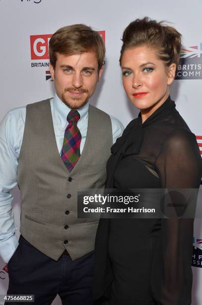 Kevin Bishop and Casta Bishop attend the 2014 GREAT British Oscar Reception at British Consul Generals Residence on February 28, 2014 in Los...