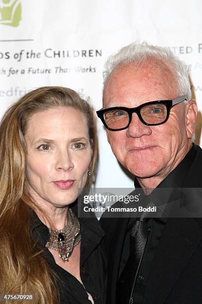 Actor Malcolm McDowell and Kelley Kuhr attend the United Friends of the Children's 12th annual Brass Ring Awards dinner at The Beverly Hilton Hotel...