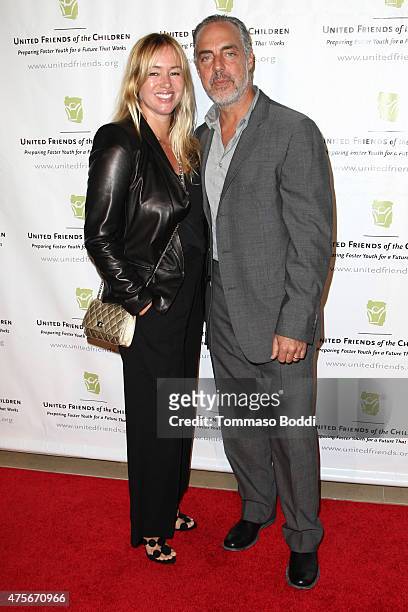 Actor Titus Welliver and Jose Stemkens attend the United Friends of the Children's 12th annual Brass Ring Awards dinner at The Beverly Hilton Hotel...