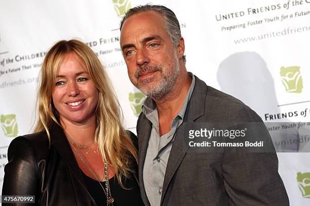 Actor Titus Welliver and Jose Stemkens attend the United Friends of the Children's 12th annual Brass Ring Awards dinner at The Beverly Hilton Hotel...