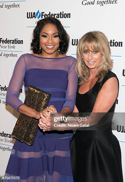 Alicia Quarles and Bonnie Hammer attend the UJA-Federation New York's Entertainment Division Signature Gala at 583 Park Avenue on June 2, 2015 in New...