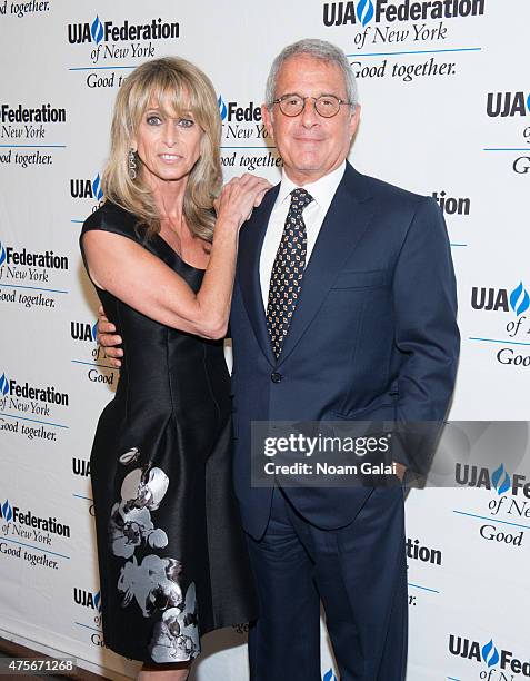 NBCUniversal Cable Entertainment Chairman Bonnie Hammer and NBCUniversal Vice Chairman Ron Meyer attends the UJA-Federation New York's Entertainment...