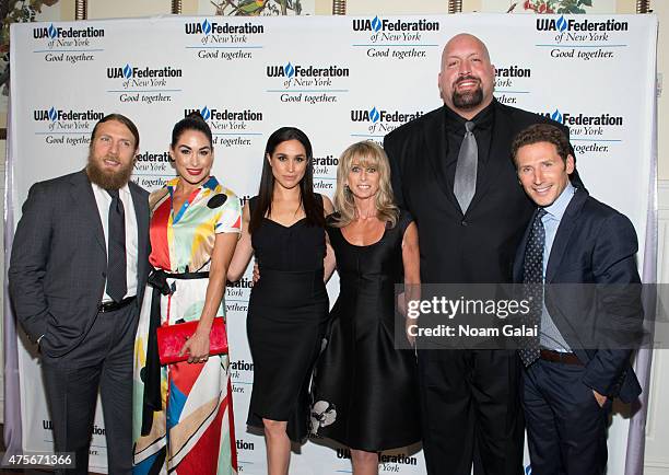 Daniel Bryan, Brie Bella, Meghan Markle, Bonnie Hammer, Big Show and Mark Feuerstein attend the UJA-Federation New York's Entertainment Division...