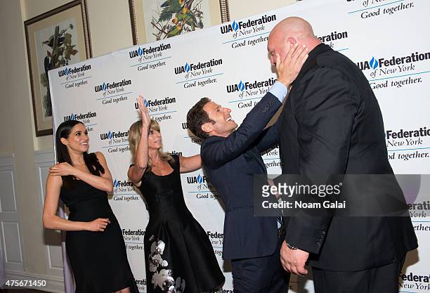 Meghan Markle, Bonnie Hammer, Mark Feuerstein and Big Show attend the UJA-Federation New York's Entertainment Division Signature Gala at 583 Park...