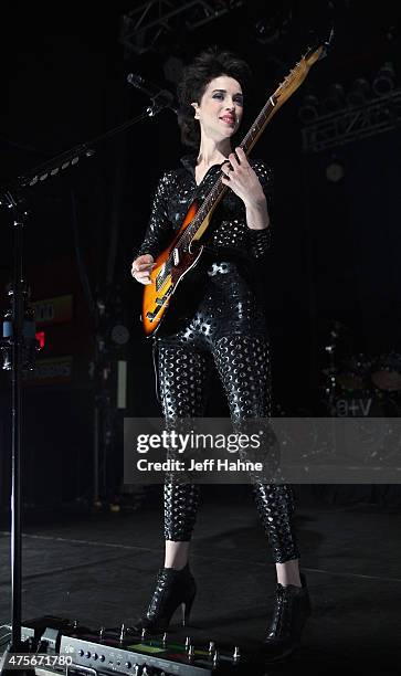 Musician Annie Clark aka St. Vincent performs at The Fillmore Charlotte on June 2, 2015 in Charlotte, North Carolina.