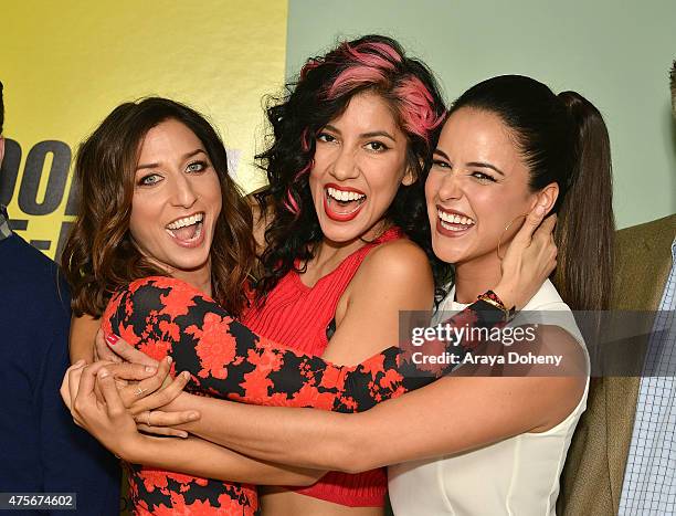 Chelsea Peretti, Stephanie Beatriz and Melissa Fumero attend the "Brooklyn Nine-Nine" FYC Panel at UCB Sunset Theater on June 2, 2015 in Los Angeles,...