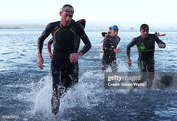 Bevan Docherty of New Zealand during the New Zealand Ironman on March 1, 2014 in Taupo, New Zealand.