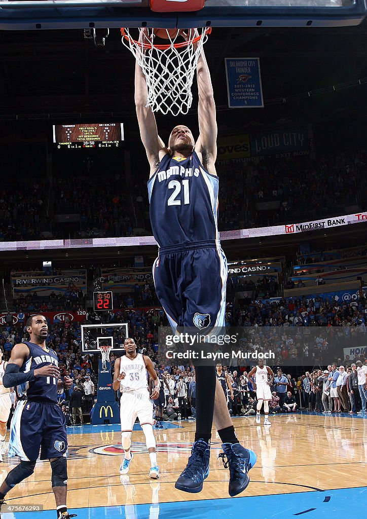 Memphis Grizzlies v Oklahoma City Thunder