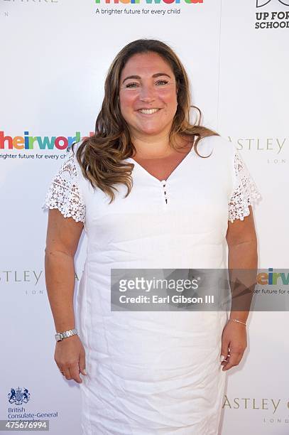 Personality Jo Frost attends the Theirworld Collaboration with Astley Clarke Summer Reception at The British Residence on June 2, 2015 in Los...