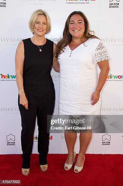 Founder Astley Clarke and TV Personality Jo Frost pose for a photo at the Theirworld Collaboration with Astley Clarke Summer Reception at The British...